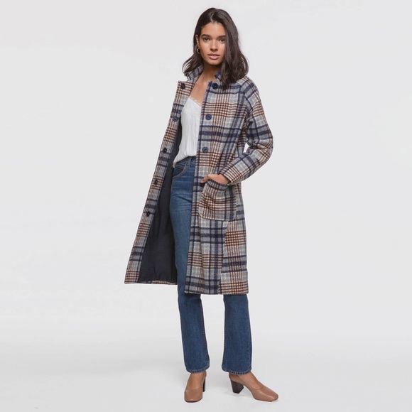 PRICE DROP Greylin Austar Plaid Check Coat - Picture 5 of 7